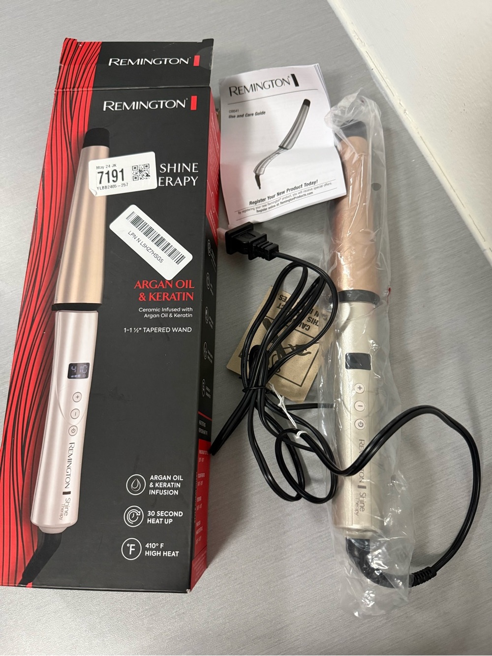 Remington Shine Therapy Argan Oil & Keratin Digital Curling Wand 1–1½” Tested